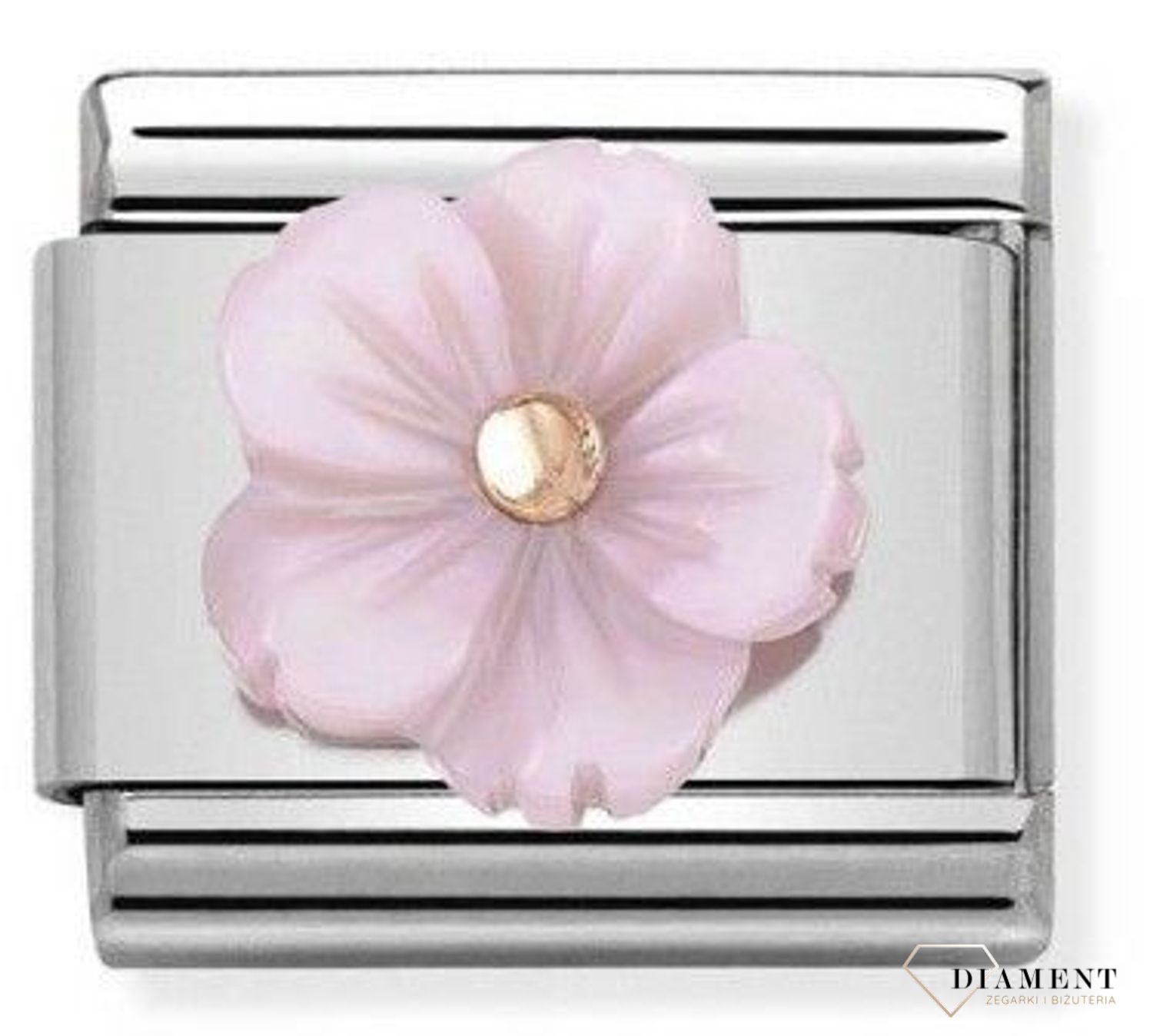 Nomination Link 9K zawieszka różowe złoto 'Liliowy kwiat masa perłowa' ✓ Nomination Italy ✓ Nomination baza ✓ Bransoletka Nomination ✓ Bransoletka ze stali ✓ Kurier 24h ✓ Gwarancja najniższej ceny.jpg